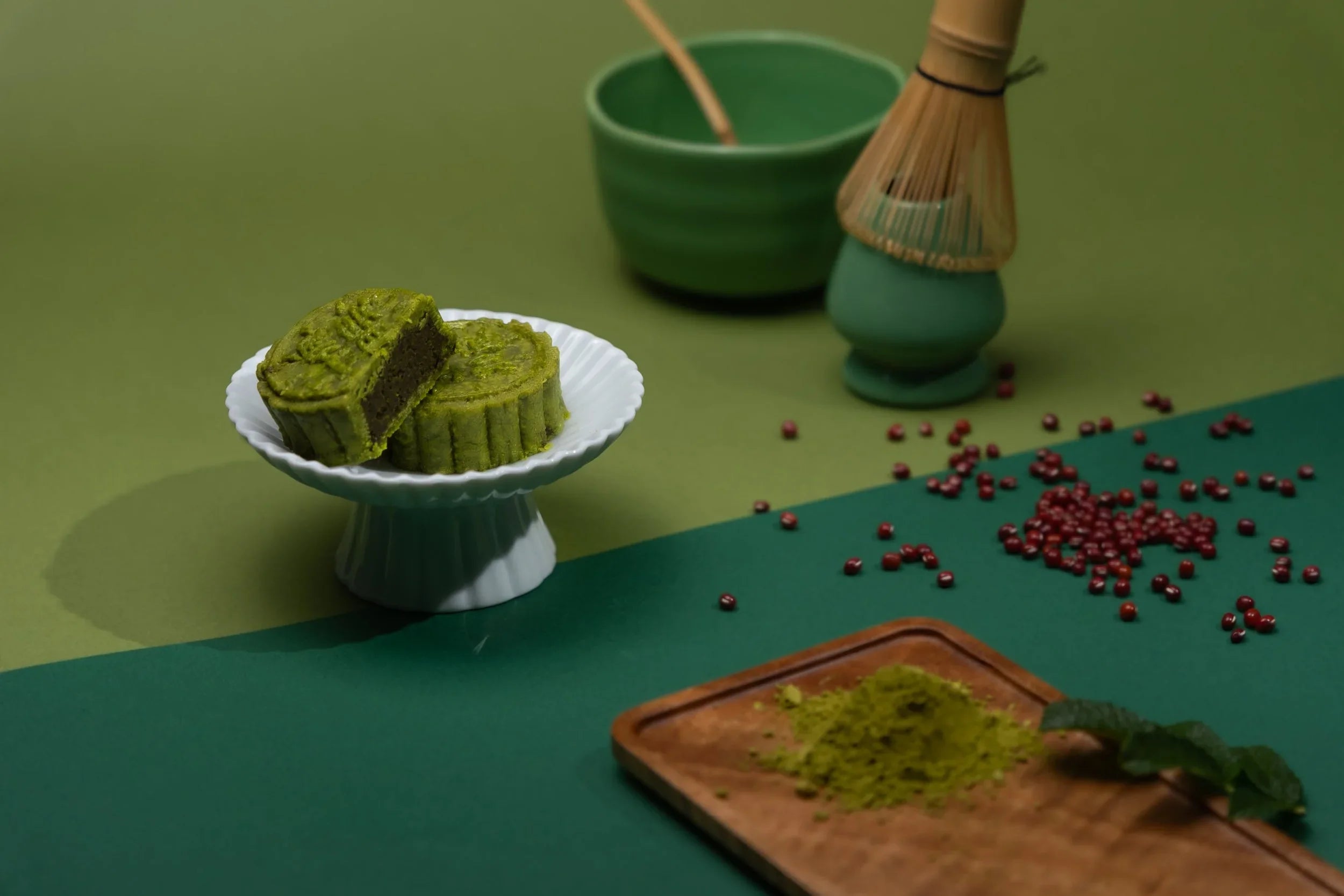 抹茶紅豆月餅（2件禮盒裝）Matcha Red Bean Mooncake (Box of 2)