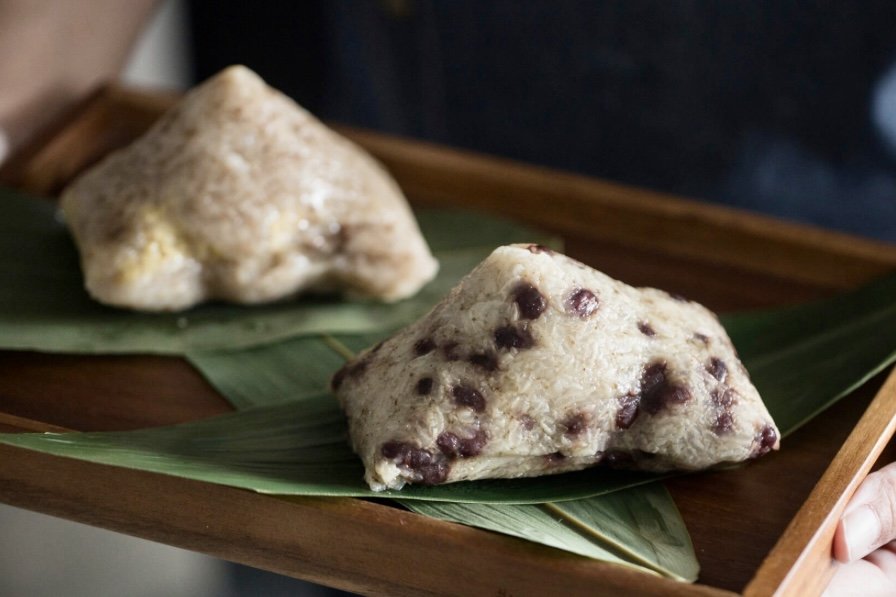 羊肚菌紅豆素糭 Morel Mushroom & Red Bean Rice Dumpling